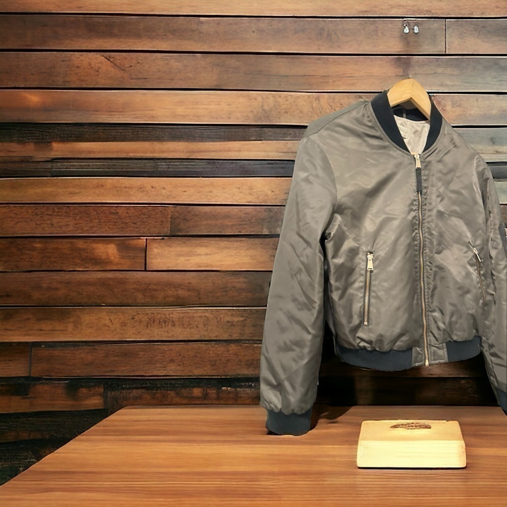 Zara army green bomber jackets size S